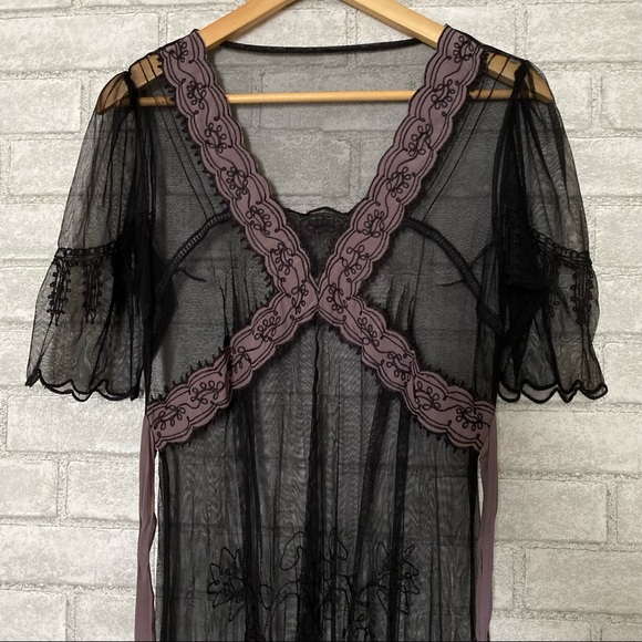 Dusty Daze Flapper Embroidered Sheer Dress - Picture 11 of 14
